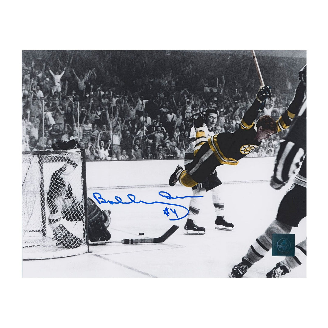 Bobby Orr Boston Bruins Autographed Spotlight Winning Goal 8x10 Photo Image 1