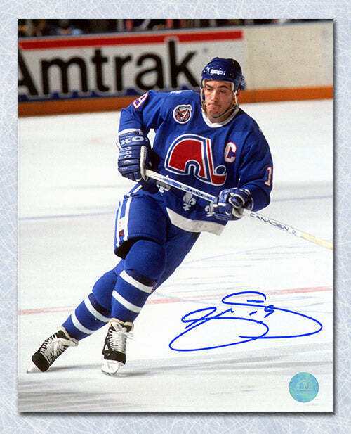 Joe Sakic Quebec Nordiques Autographed Hockey Captain 8x10 Photo Image 1