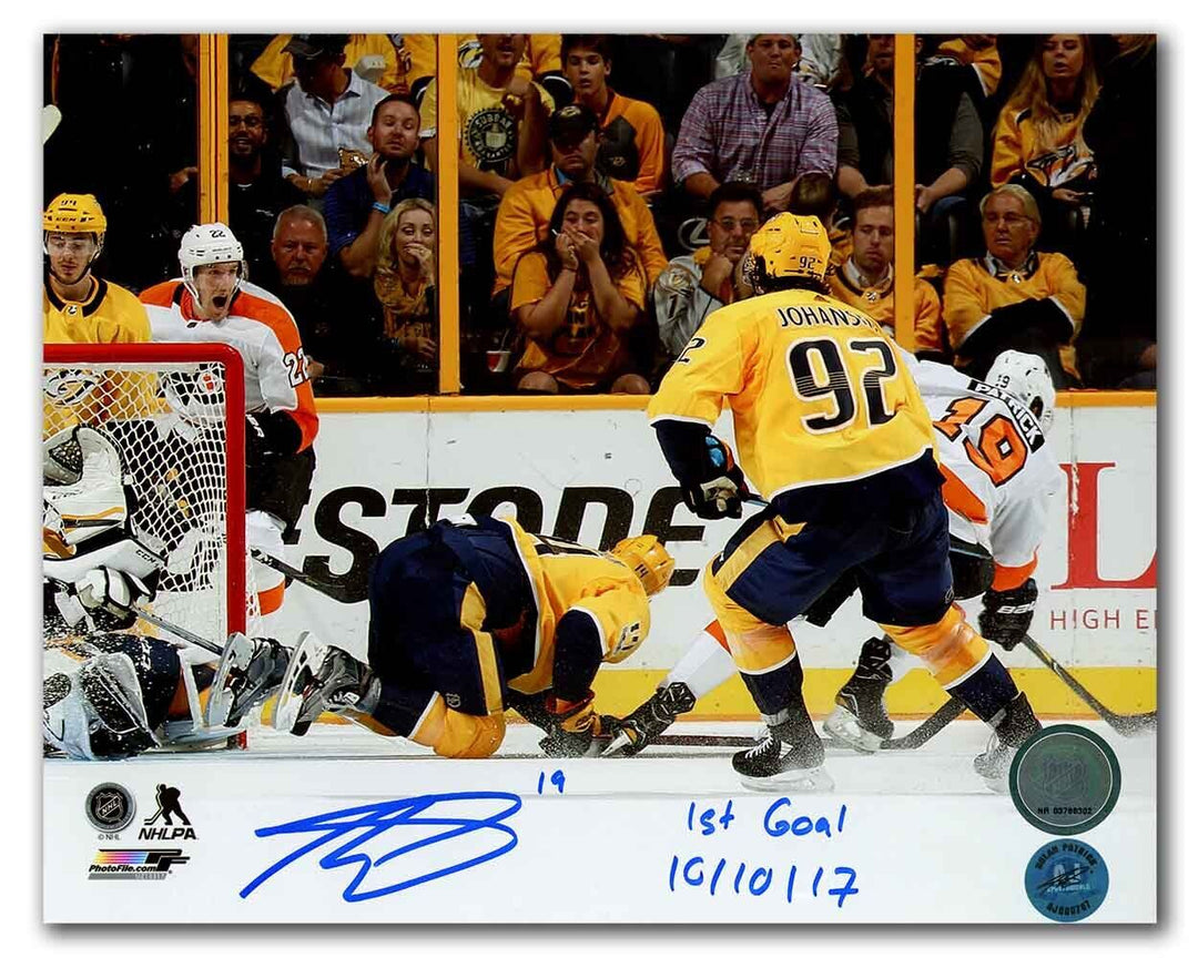 Nolan Patrick Philadelphia Flyers Signed & Dated 1st NHL Goal 8x10 Photo Image 1