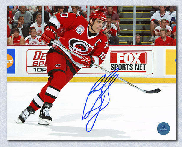 Ron Francis Carolina Hurricanes Autographed 2002 Stanley Cup Finals 8x10 Photo Image 1