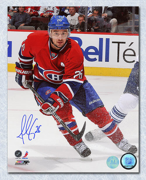 Josh Gorges Montreal Canadiens Autographed Action 8x10 Photo Image 1