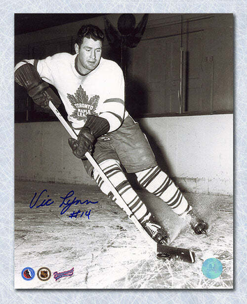 Vic Lynn Toronto Maple Leafs Autographed 8x10 Photo Image 1