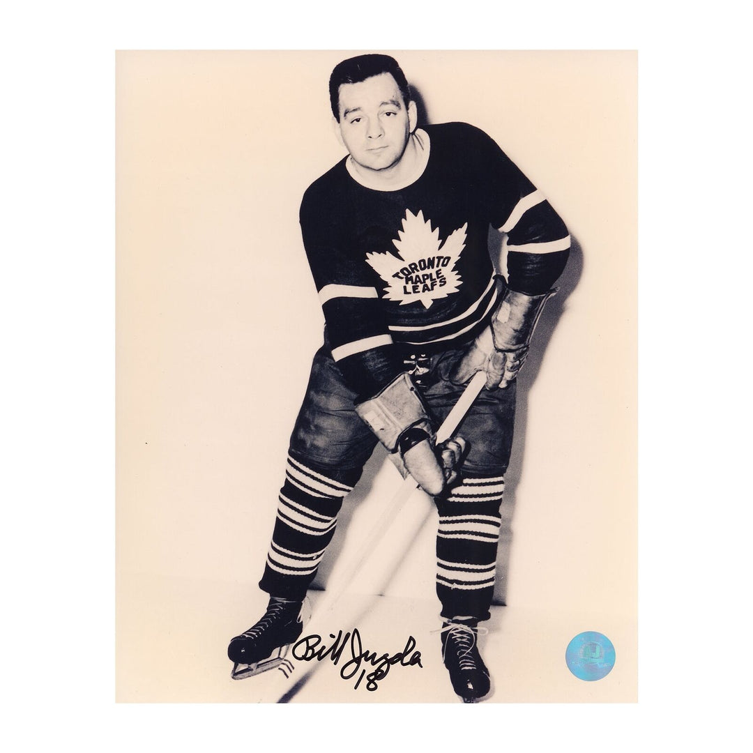 Bill Juzda Toronto Maple Leafs Autographed Original Six 8x10 Photo Image 1