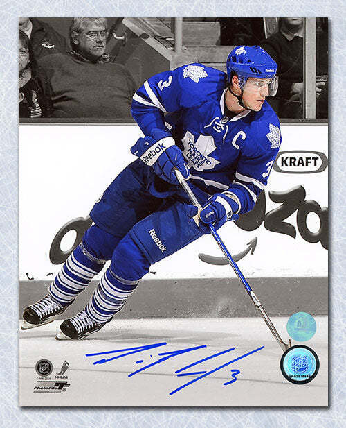 Dion Phaneuf Toronto Maple Leafs Autographed Captain Spotlight 8x10 Photo Image 1
