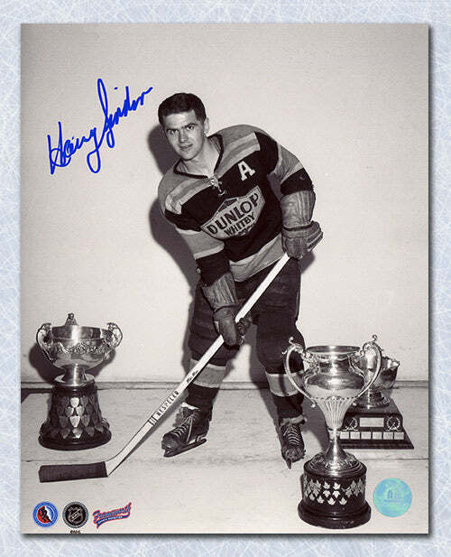 Harry Sinden Team Canada Autographed Whitby Dunlops Champion 8x10 Photo Image 1