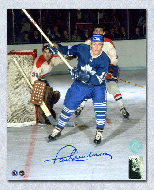 Paul Henderson Toronto Maple Leafs Autographed vs Montreal 8x10 Photo Image 1