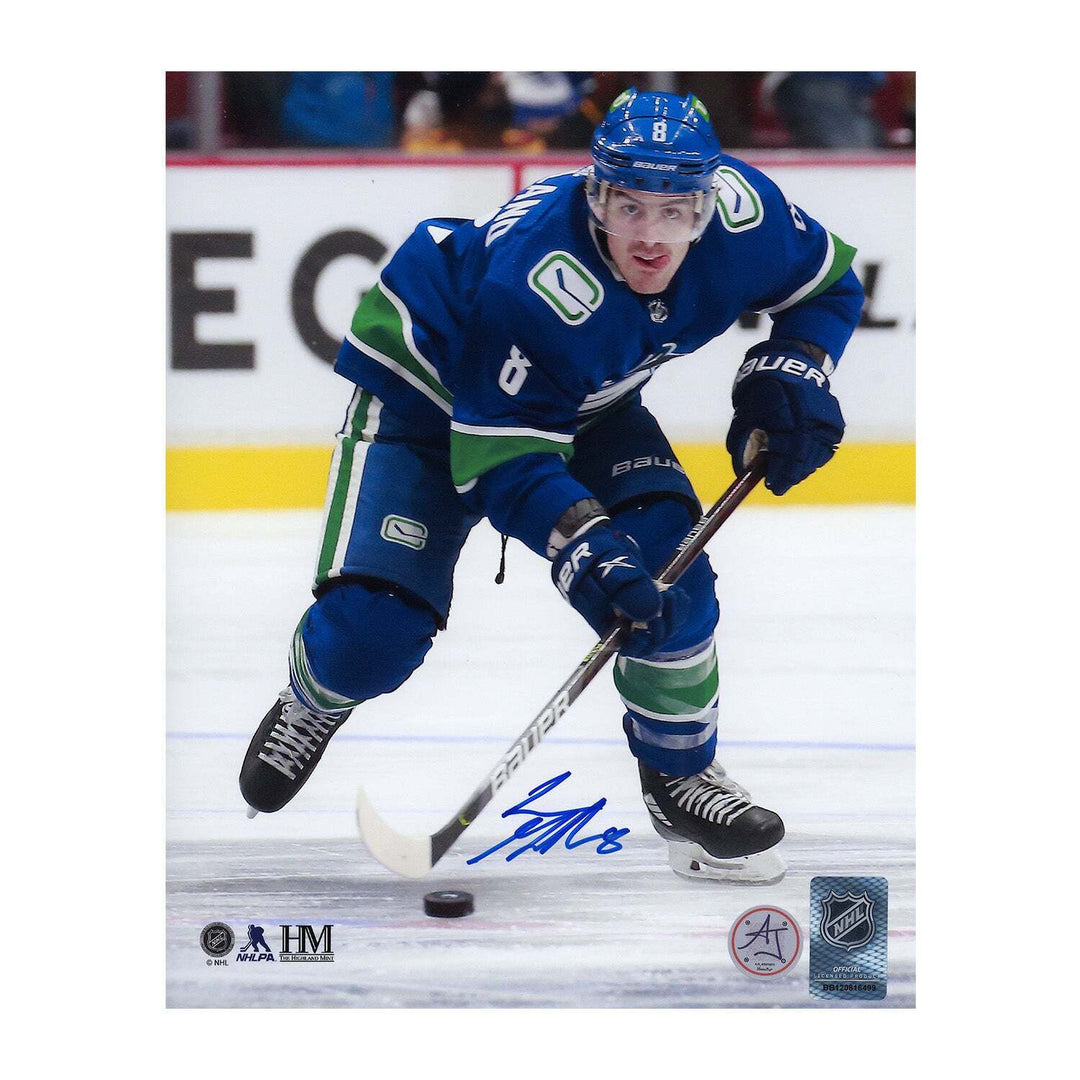 Conor Garland Vancouver Canucks Signed Rush 8x10 Photo Image 1