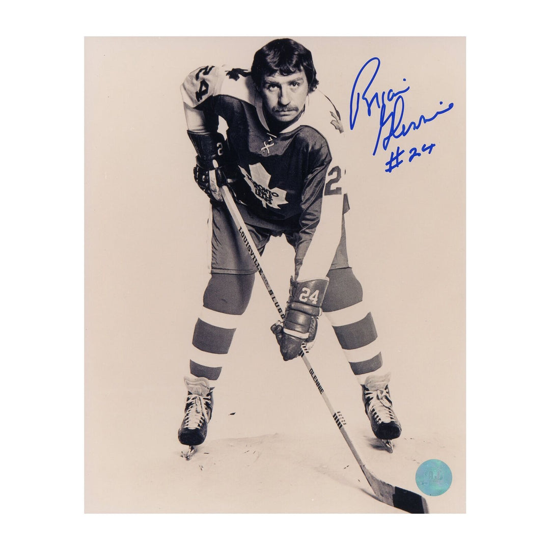 Brian Glennie Toronto Maple Leafs Signed In Pose 8x10 Photo Image 1