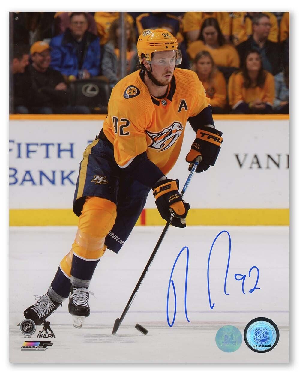 Ryan Johansen Nashville Predators Autographed Hockey 8x10 Photo Image 1