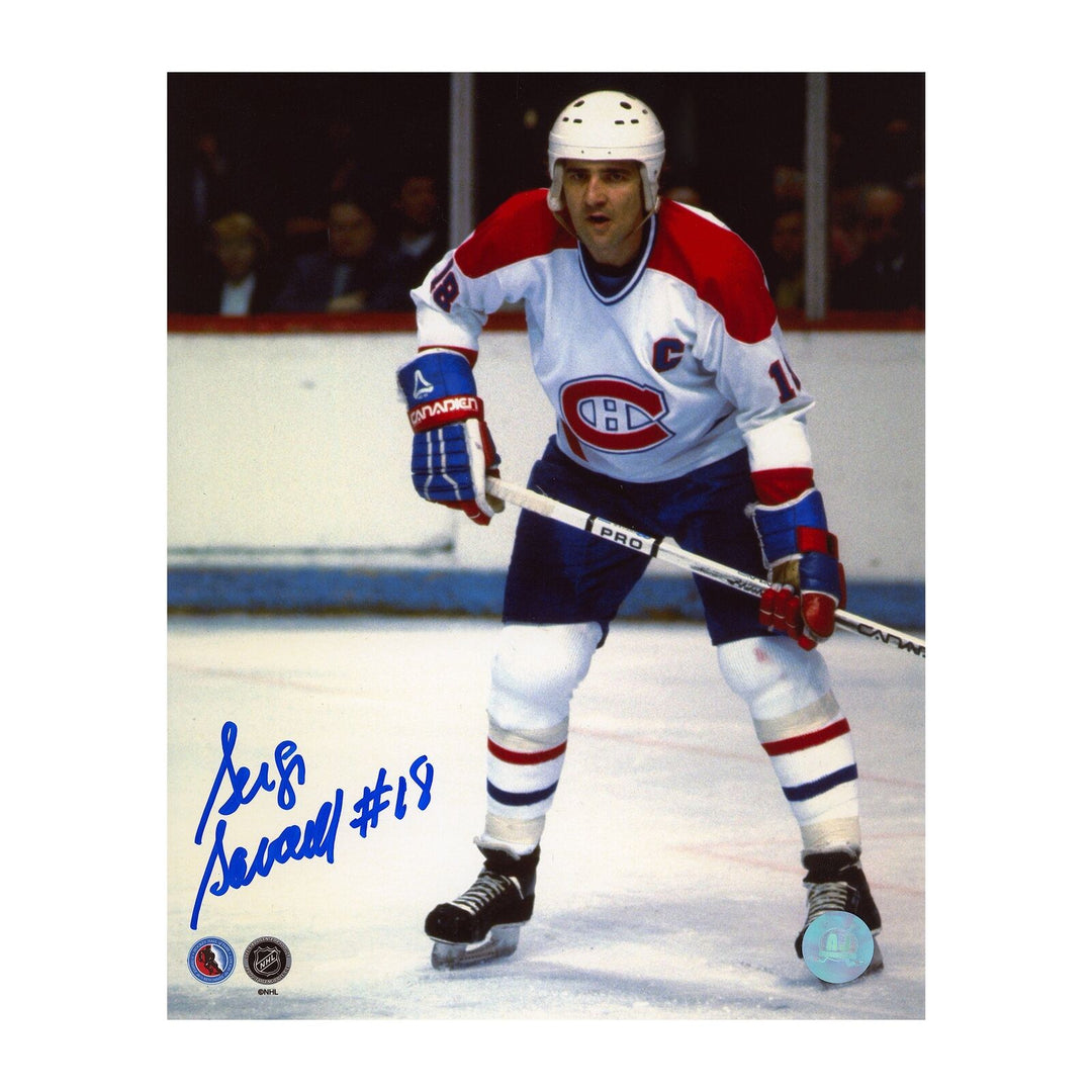 Serge Savard Montreal Canadiens Autographed Captain 8x10 Photo Image 1