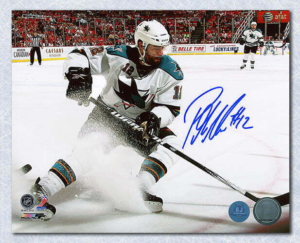 Patrick Marleau San Jose Sharks Autographed Ice Spray 8x10 Photo Image 1