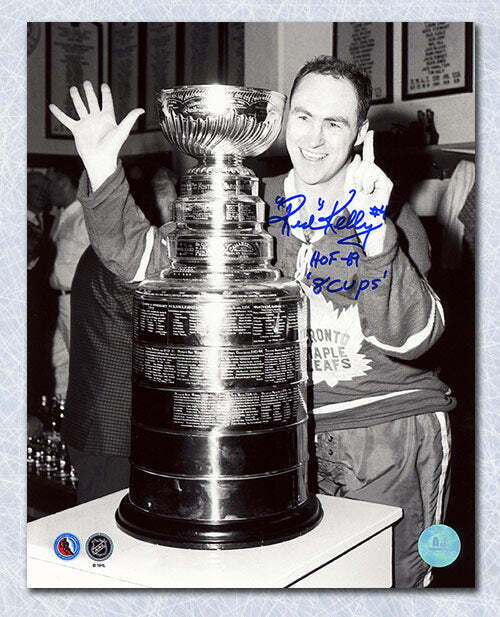 Red Kelly Toronto Maple Leafs Autographed Stanley Cup 8x10 Photo Image 1