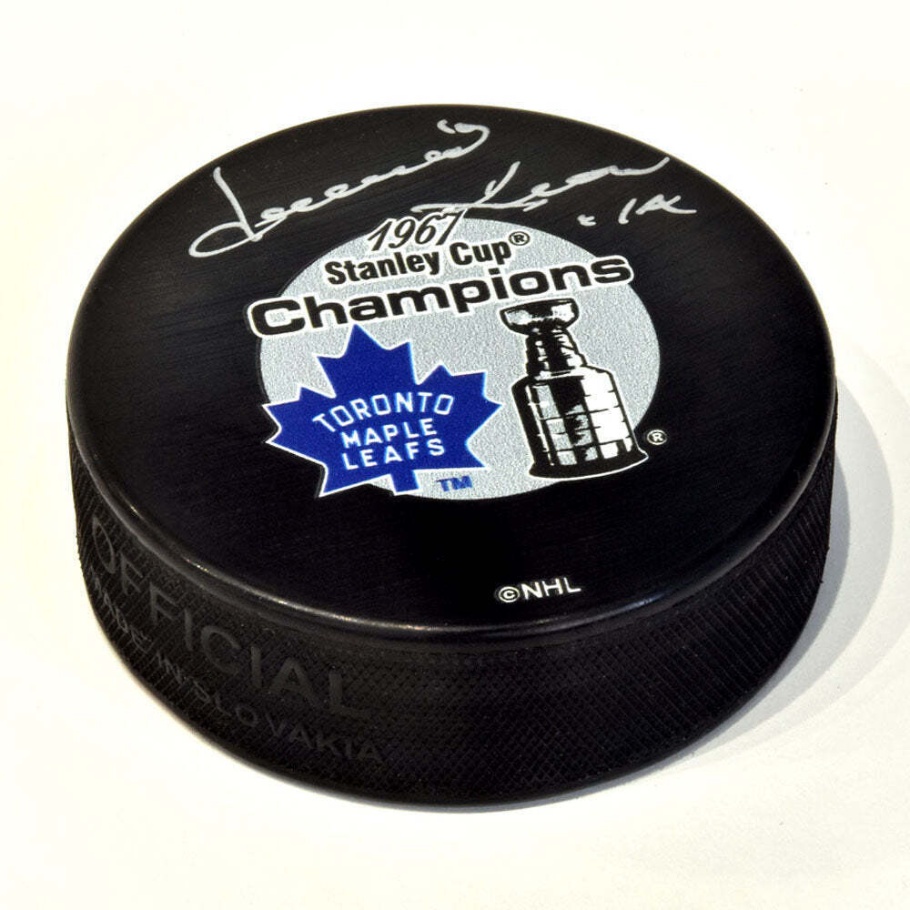 Dave Keon Toronto Maple Leafs Autographed 1967 Stanley Cup Puck Image 1