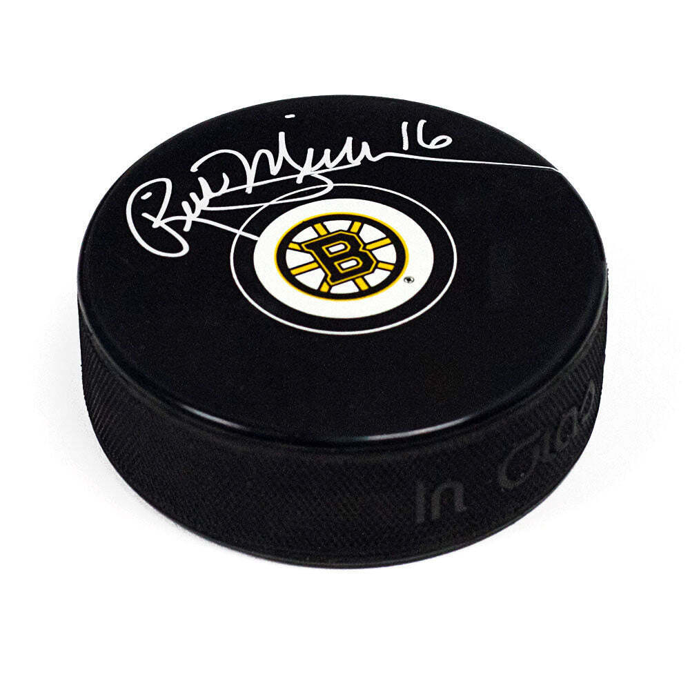 Rick Middleton Boston Bruins Autographed Hockey Puck Image 1