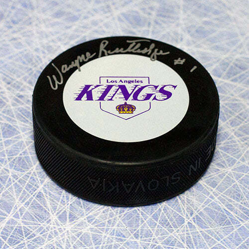 Wayne Rutledge Los Angeles Kings Autographed Hockey Puck Image 1