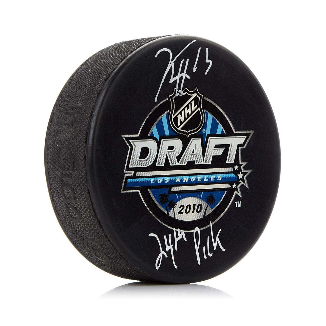 Kevin Hayes Signed 2010 NHL Entry Draft Puck with 24th Pick Note Image 1