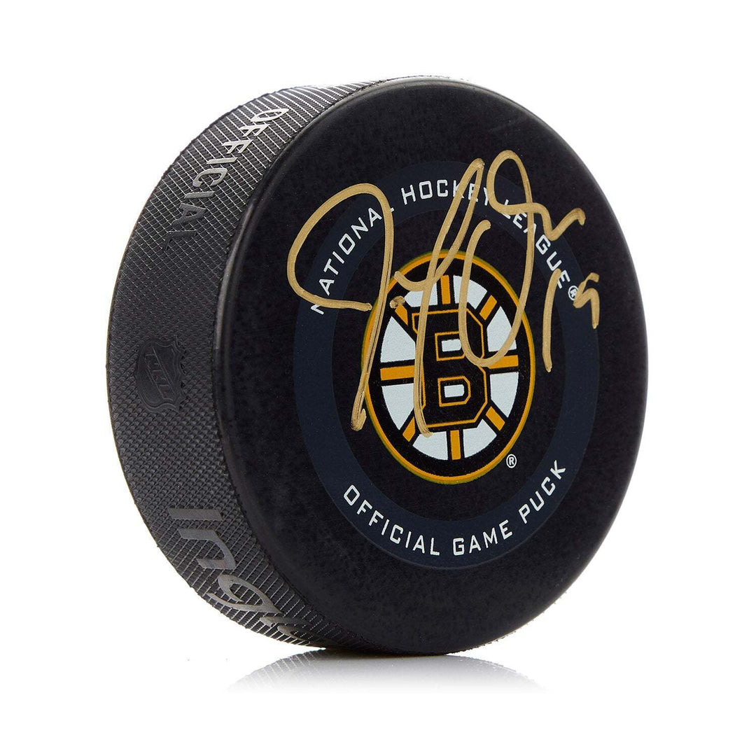 Joe Thornton Boston Bruins Signed Official Game Puck Image 1