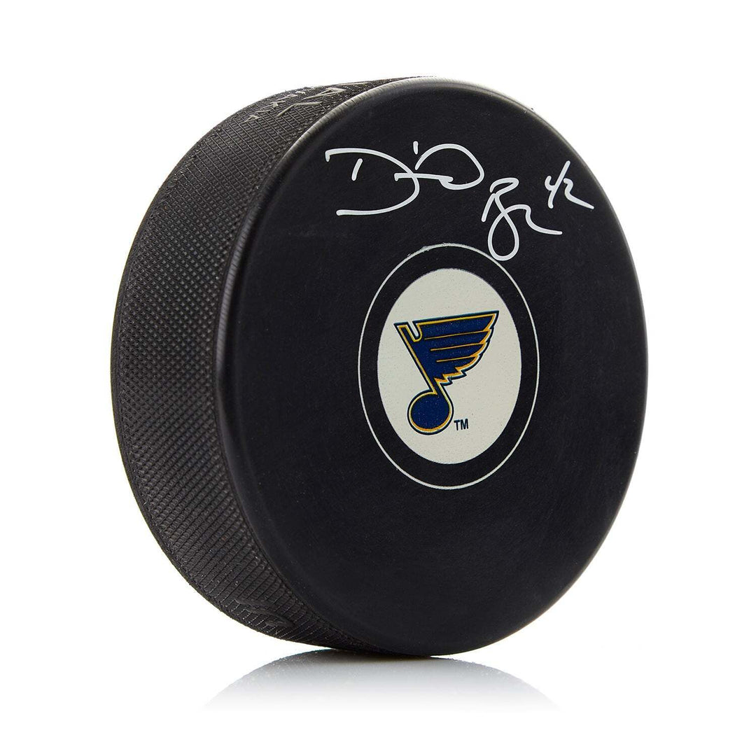David Backes St Louis Blues Autographed Hockey Puck Image 1