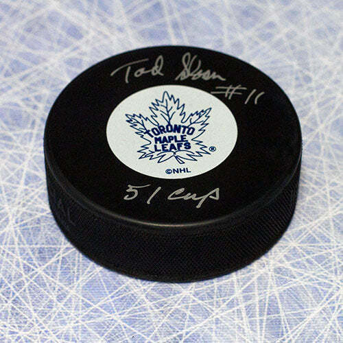 Tod Sloan Toronto Maple Leafs Autographed Hockey Puck Image 1