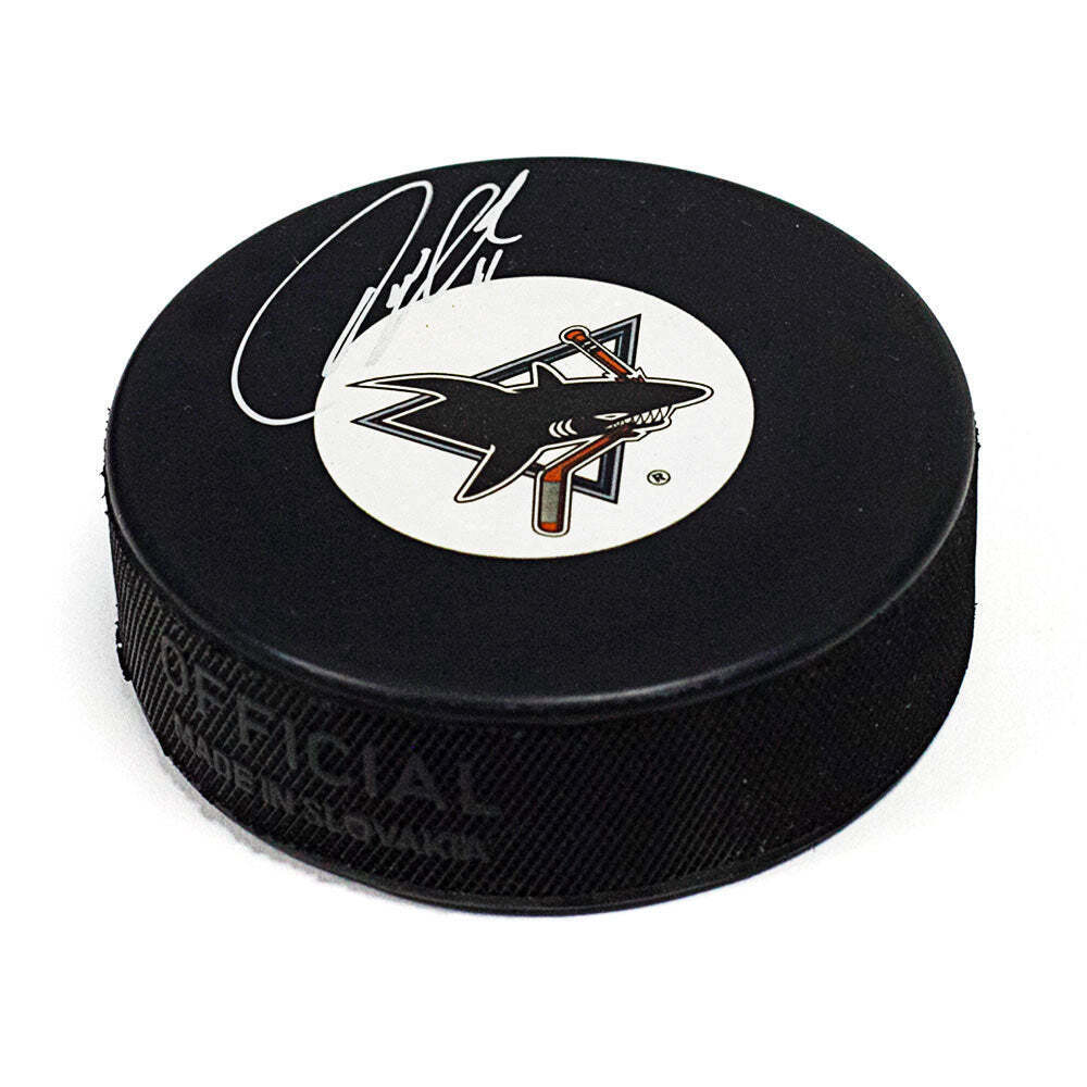 Owen Nolan San Jose Sharks Autographed Hockey Puck Image 1