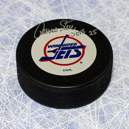 Thomas Steen Winnipeg Jets Autographed Hockey Puck Image 1
