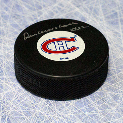 Don Marshall Montreal Canadiens Autographed Hockey Puck Image 1