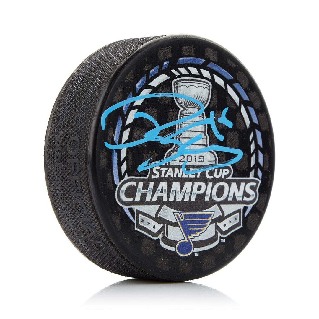 Robert Thomas Signed St Louis Blues 2019 Stanley Cup Puck Image 1