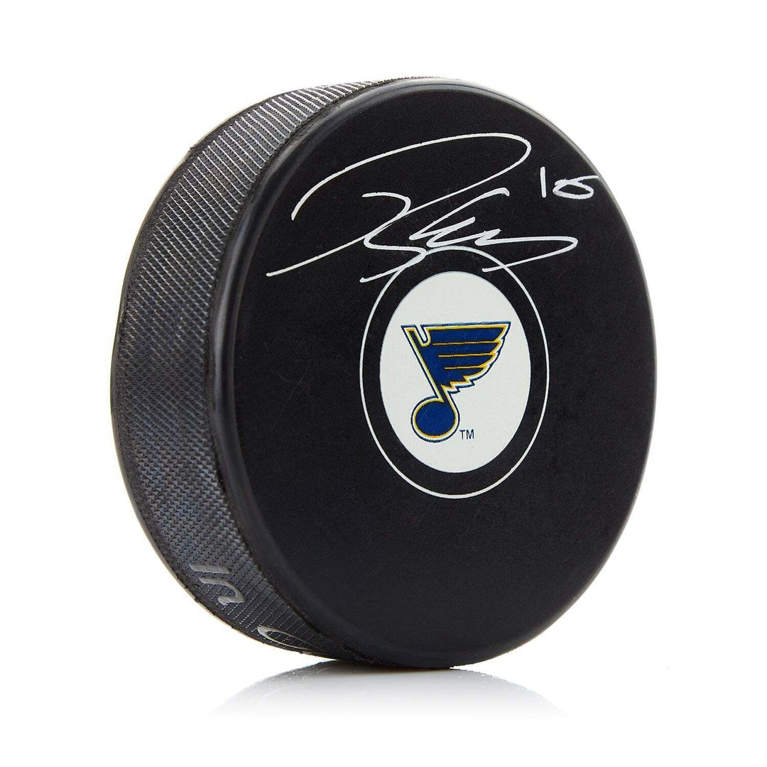 Robert Thomas Autographed St Louis Blues Hockey Puck Image 1