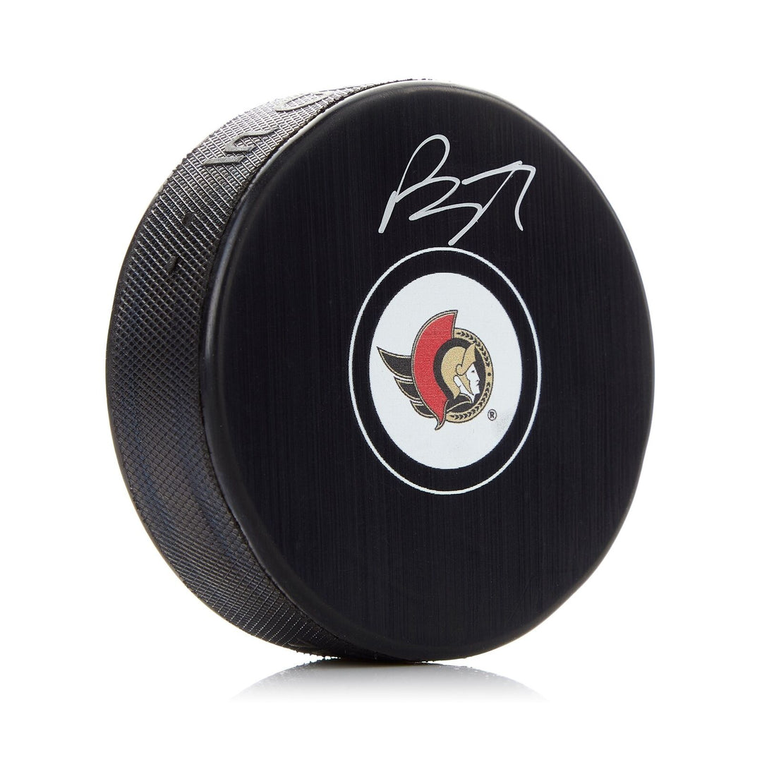 Brady Tkachuk Ottawa Senators Autographed Hockey Puck Image 1