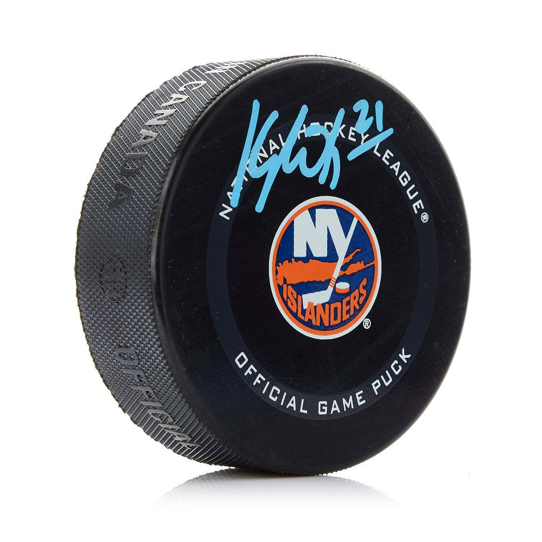 Kyle Okposo Signed New York Islanders Official Game Puck Image 1