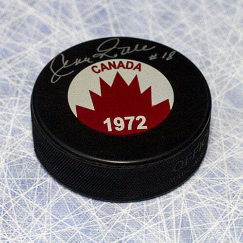 Jean Ratelle Team Canada Autographed 1972 Summit Series Hockey Puck Image 1