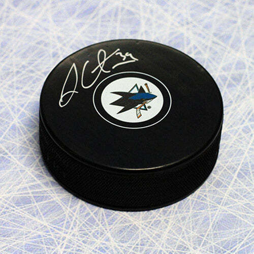 Logan Couture San Jose Sharks Autographed Hockey Puck Image 1