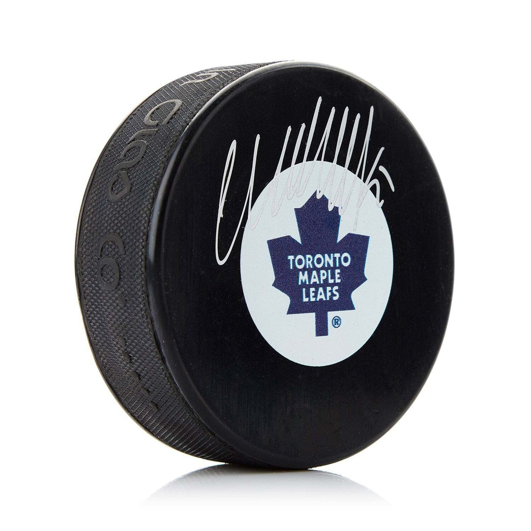 Wendel Clark Autographed Toronto Maple Leafs Hockey Puck Image 1