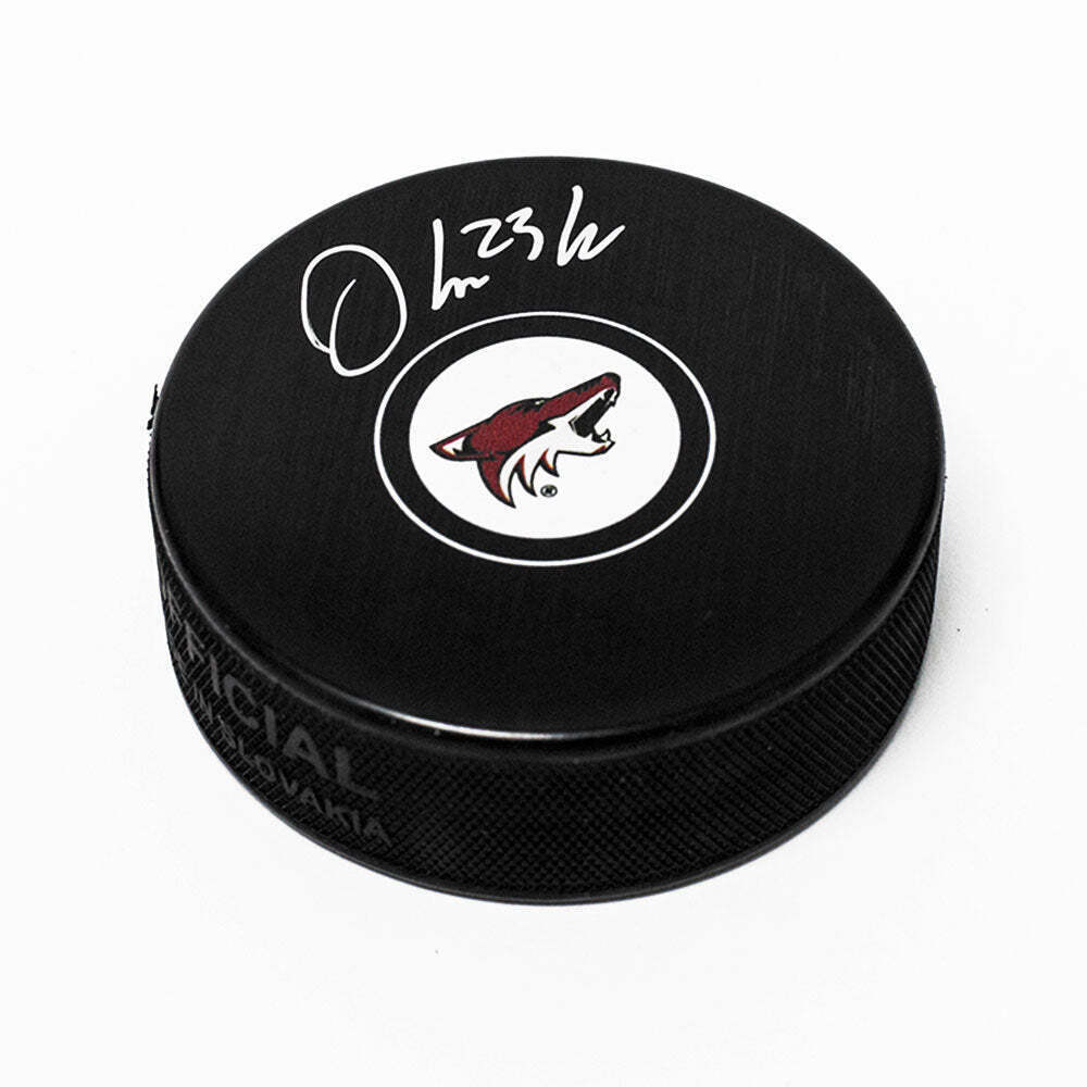 Oliver Ekman-Larsson Arizona Coyotes Autographed Hockey Puck Image 1