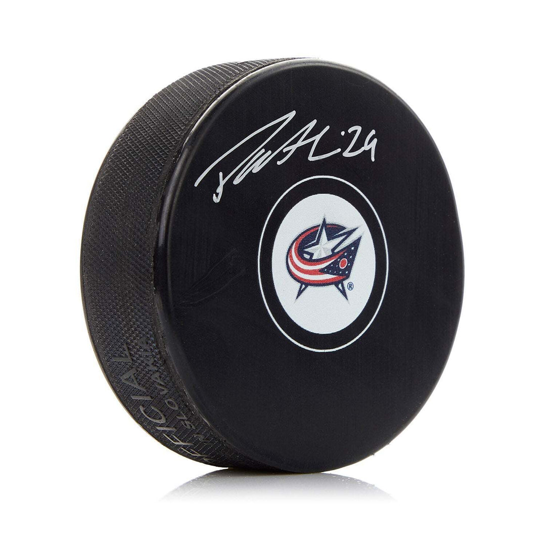 Patrik Laine Columbus Blue Jackets Autographed Hockey Puck Image 1