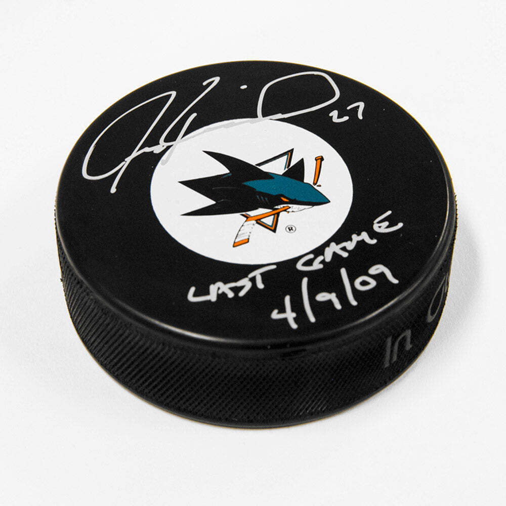 Jeremy Roenick San Jose Sharks Signed & Dated Last Game Puck Image 1