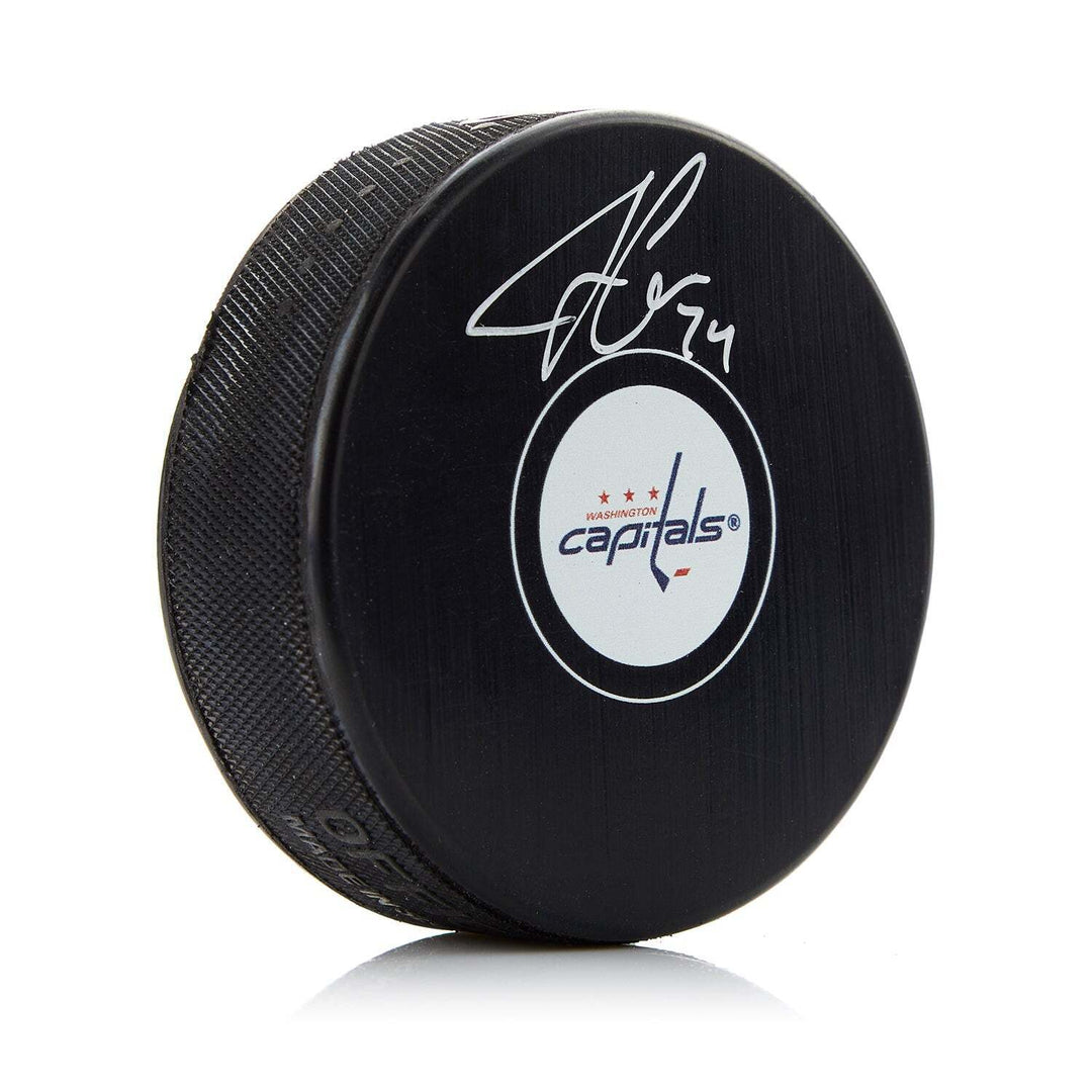 John Carlson Washington Capitals Autographed Hockey Puck Image 1