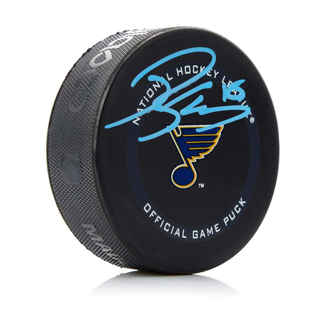 Robert Thomas Signed St Louis Blues Official Game Puck Image 1