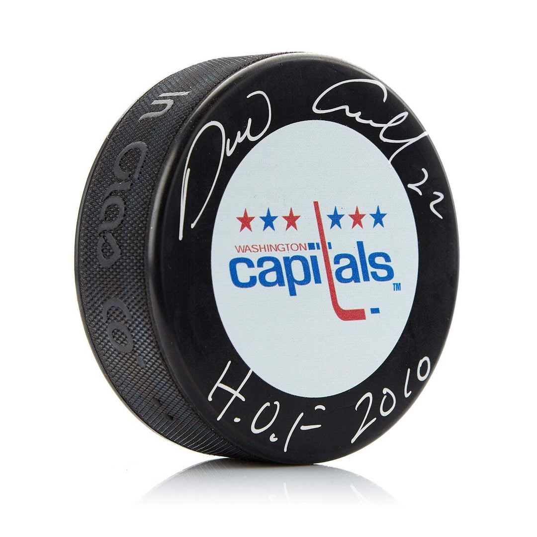 Dino Ciccarelli Washington Capitals Autographed Hockey Puck with HOF Note Image 1