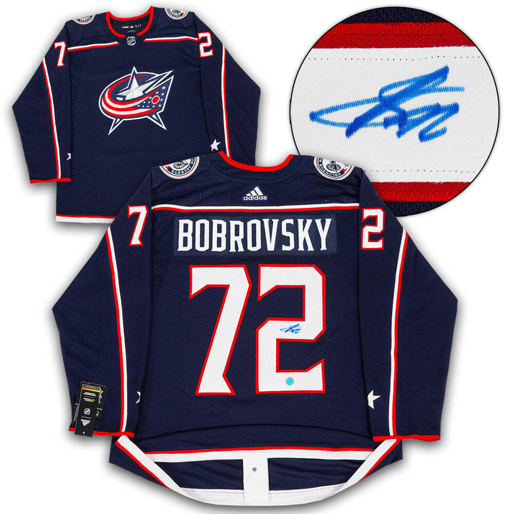 Sergei Bobrovsky Columbus Blue Jackets Autographed Adidas Jersey Image 1