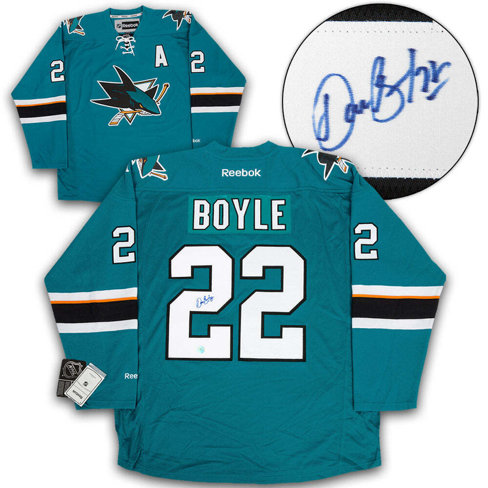 Dan Boyle San Jose Sharks Autographed Reebok Jersey Image 1