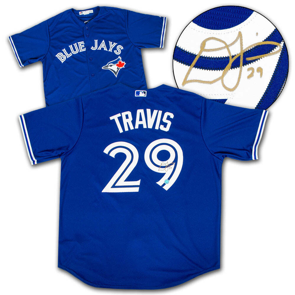 Devon Travis Toronto Blue Jays Autographed Baseball Jersey Image 1