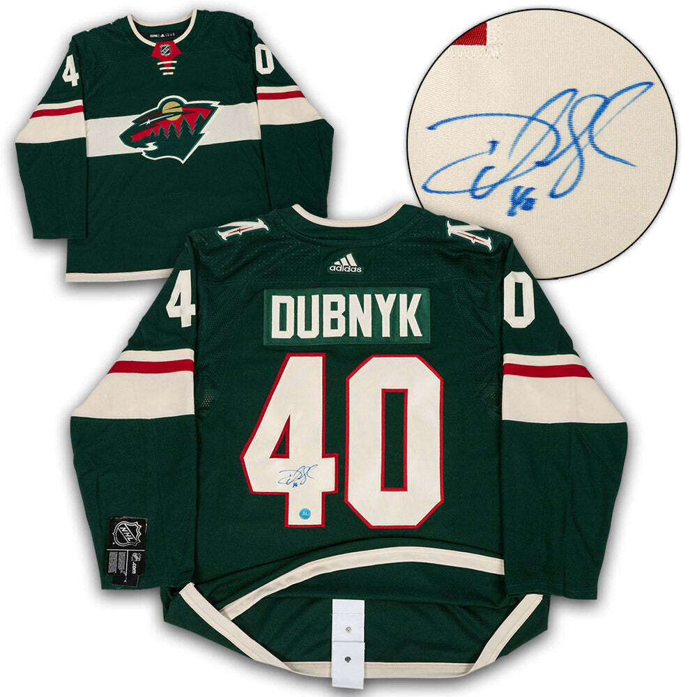 Devan Dubnyk Minnesota Wild Autographed Adidas Jersey Image 1