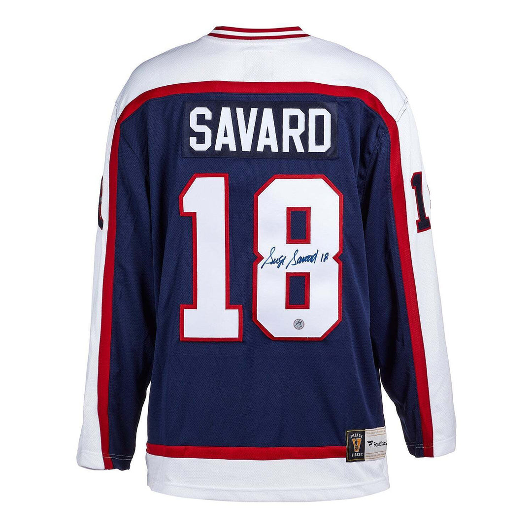 Serge Savard Winnipeg Jets Signed Retro Fanatics Jersey Image 1