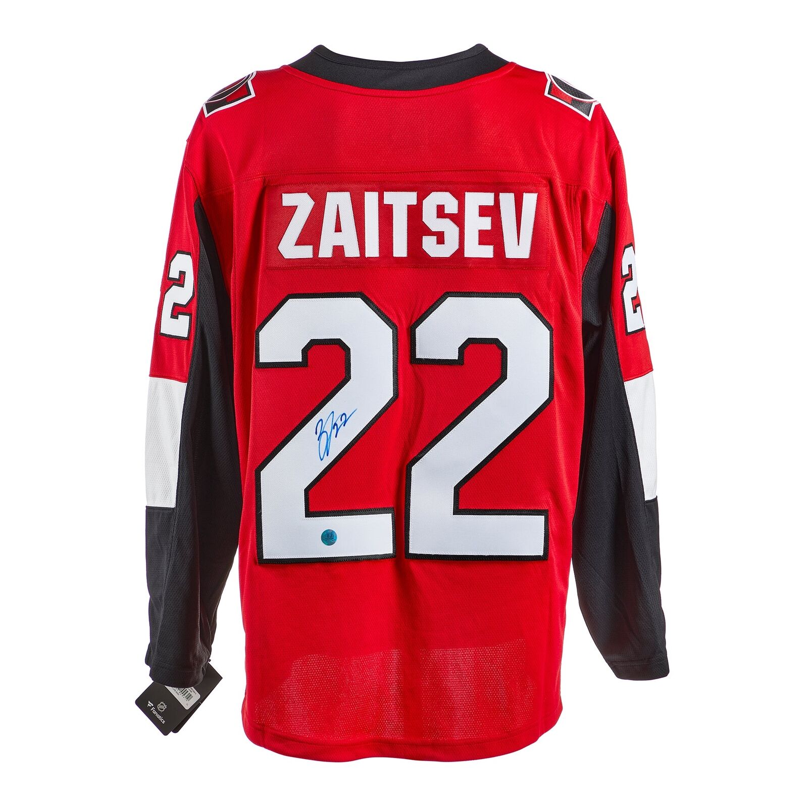 Ottawa Senators No22 Nikita Zaitsev Red Home USA Flag Jersey