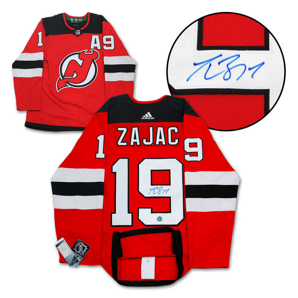 Travis Zajac New Jersey Devils Autographed Adidas Jersey Image 1