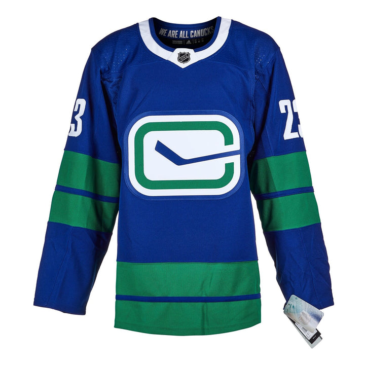 Oliver Ekman-Larsson Vancouver Canucks Signed Stick Logo Alt Adidas Jersey Image 2