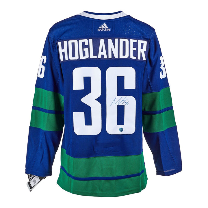 Nils Hoglander Vancouver Canucks Signed Rookie Alt Adidas Jersey Image 1