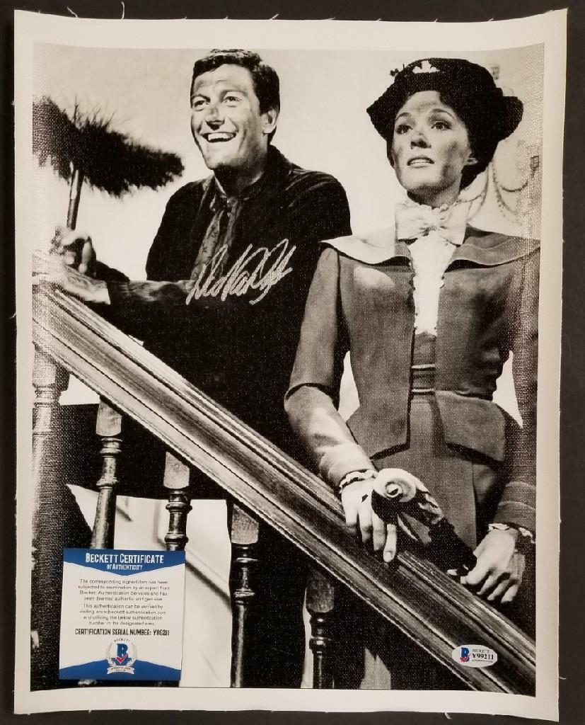 Dick Van Dyke autograph signed Mary Poppins 11x14 Canvas Photo #6  BAS COA Image 1