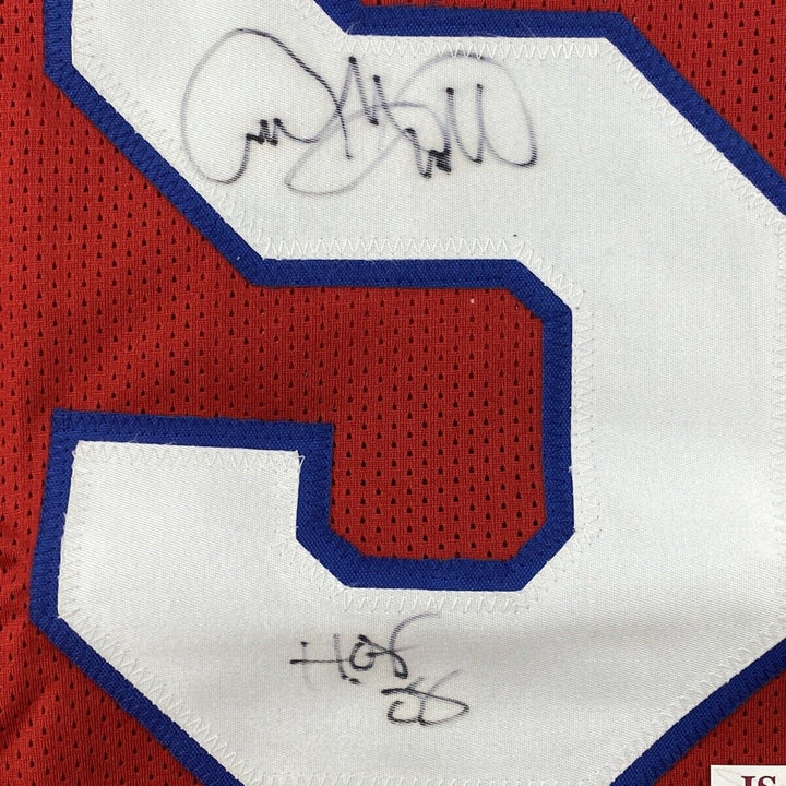 Autographed/Signed ANDRE TIPPETT HOF 08 New England Red Football Jersey JSA COA Image 3